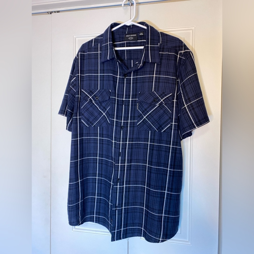 MEN’s Harley Davidson flannel button up